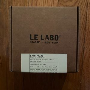 Le Labo 3.4 oz (100ml) Santal 33 - Brand New